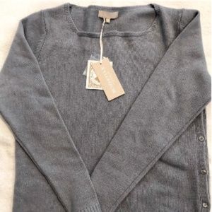 NWT Benedetta B marina wool and cashmere blend sweater with adorable side button